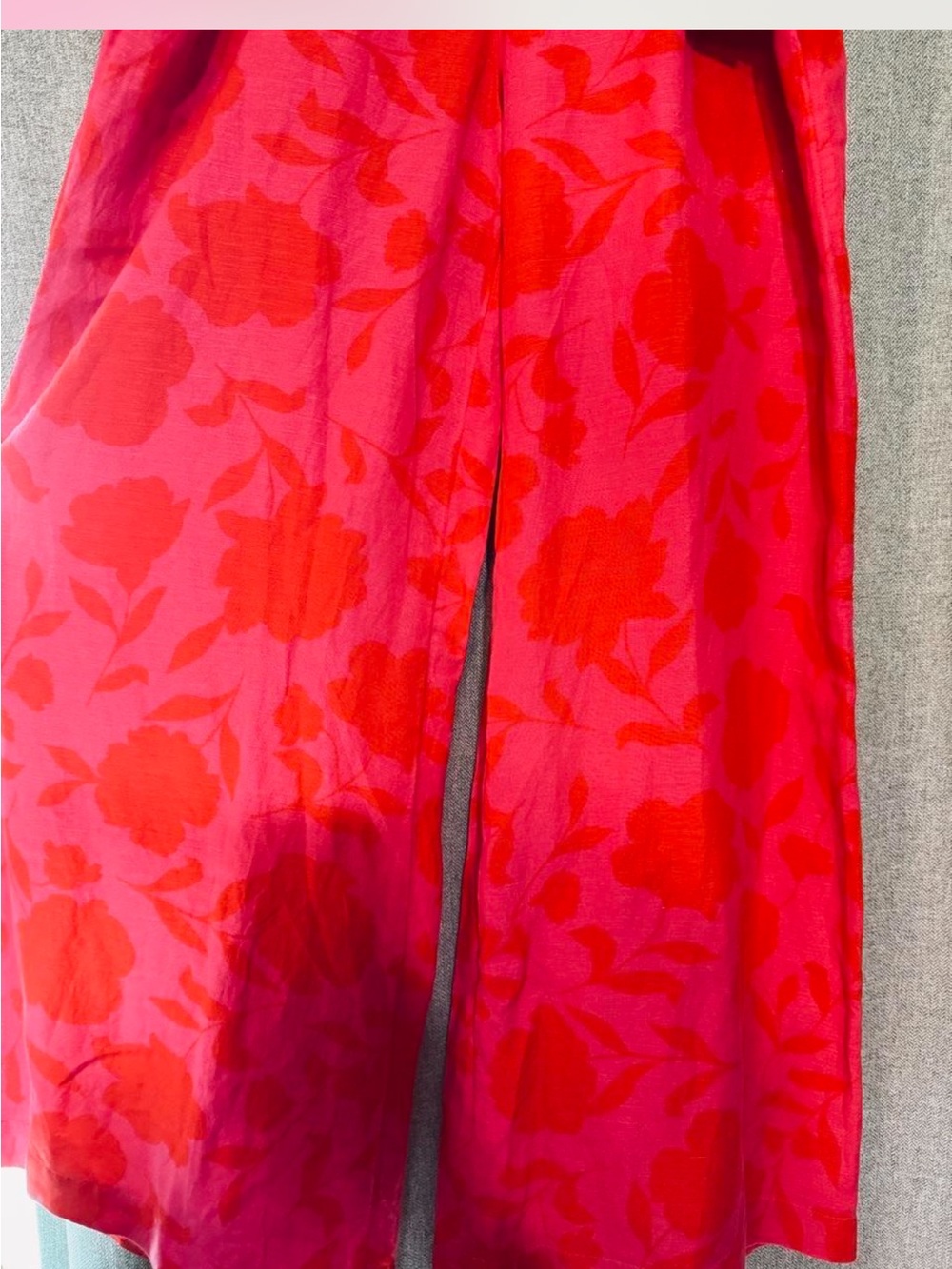 kate spade Pink and Red Floral Pants new with Tag XXL - Picture 6 of 8